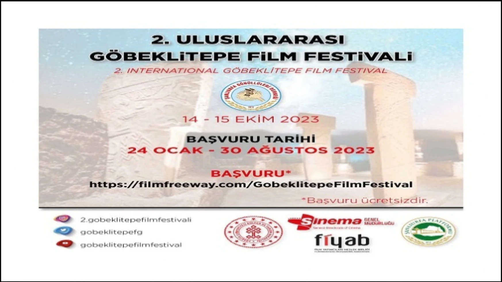 2.Uluslararası Göbeklitepe Film Festivali  Şanlıurfa'da Film Tutkunları İle Buluşuyor.