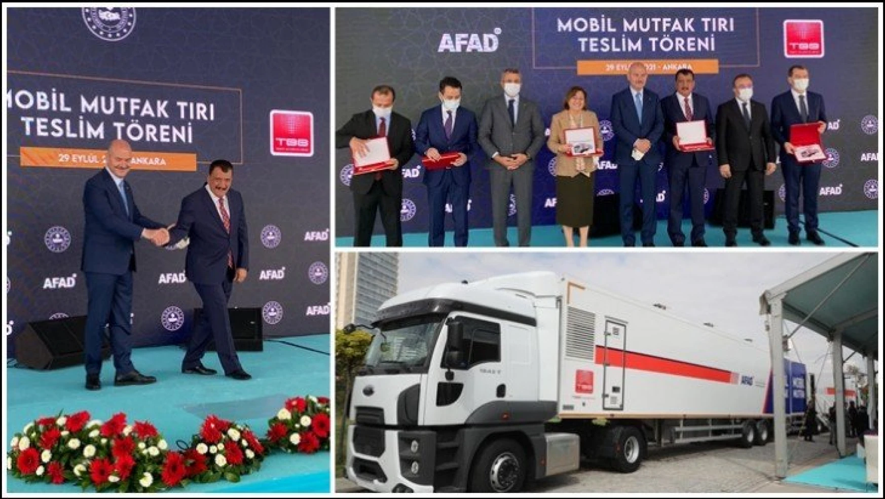 5 Adet Mobil Mutfak Tırından Biri Malatya Büyükşehir Belediyesi'ne Verildi