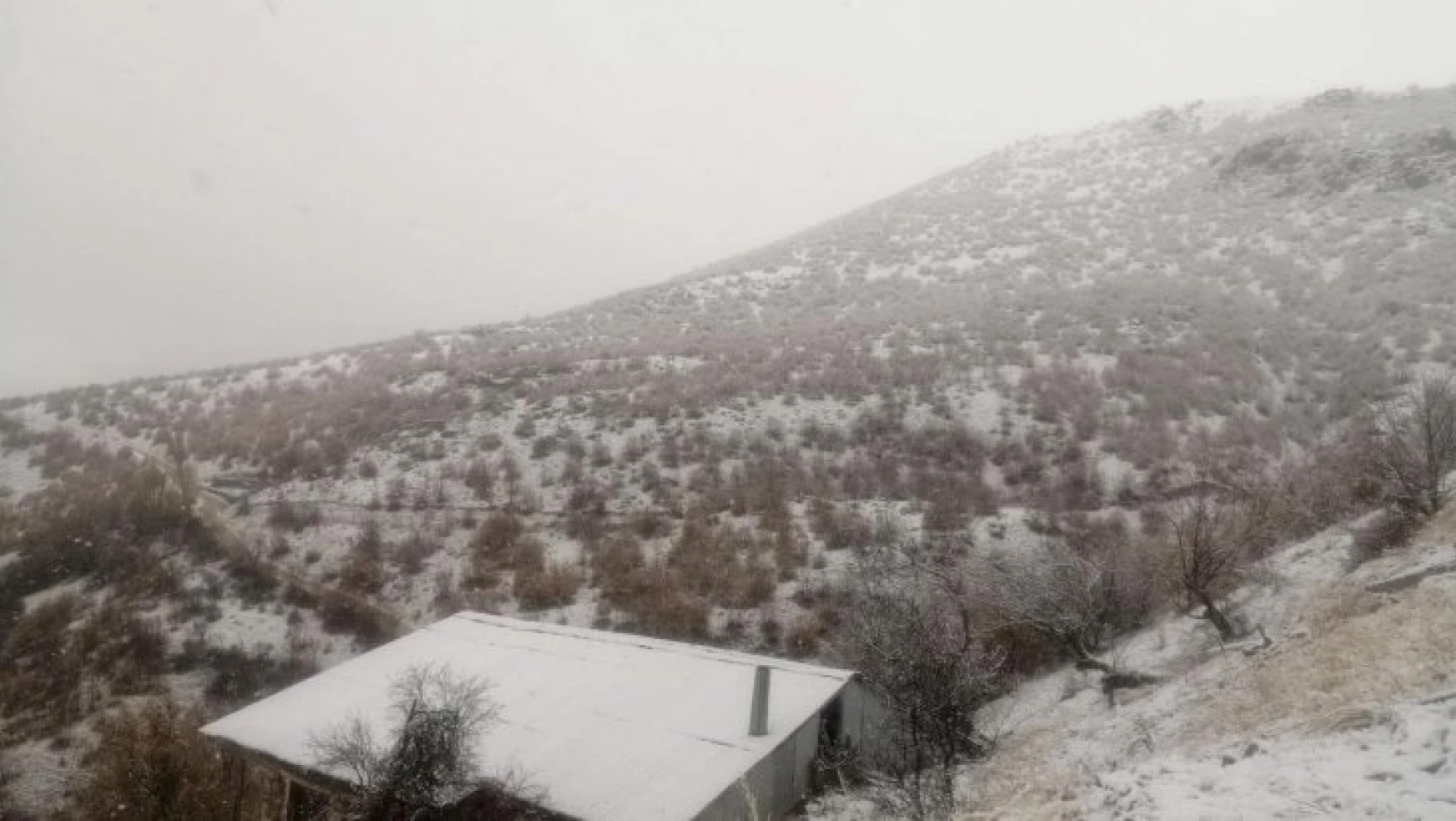 Arapgir'de Yüksek Kesimlere İlk Kar Yağdı