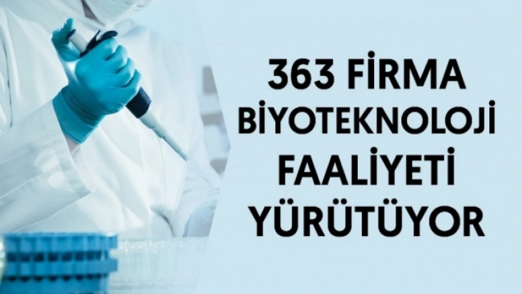 Biyoteknoloji faaliyeti yürüten girişim sayısı 363 oldu
