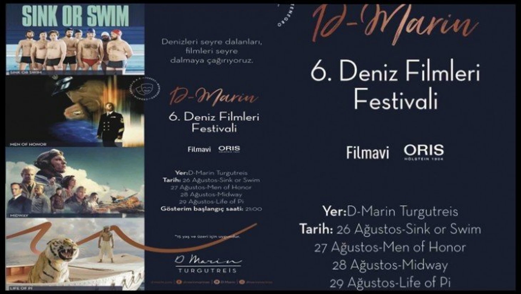 D-Marin ve Naviga, Deniz Tutkunlarını  Deniz Filmleri Festivali'ne Davet Ediyor