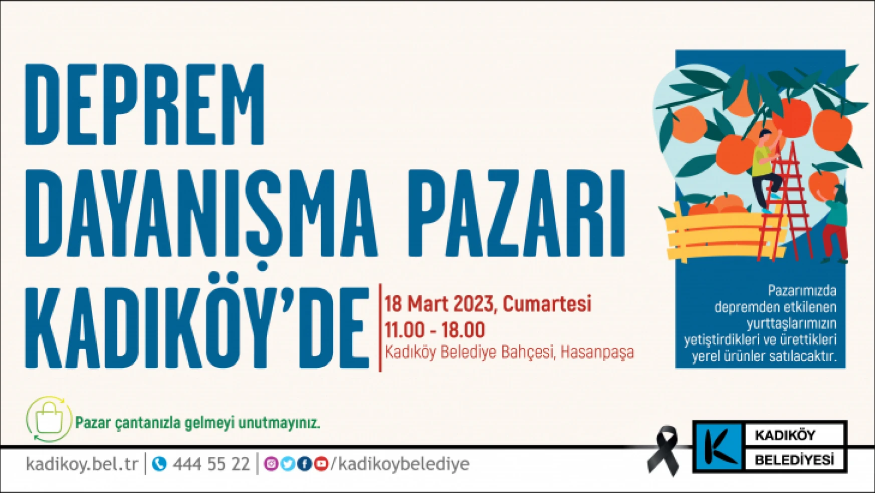 Kadıköy'de Depremzede Yerel Üreticilerle Dayanışma Pazarı Kuruluyor