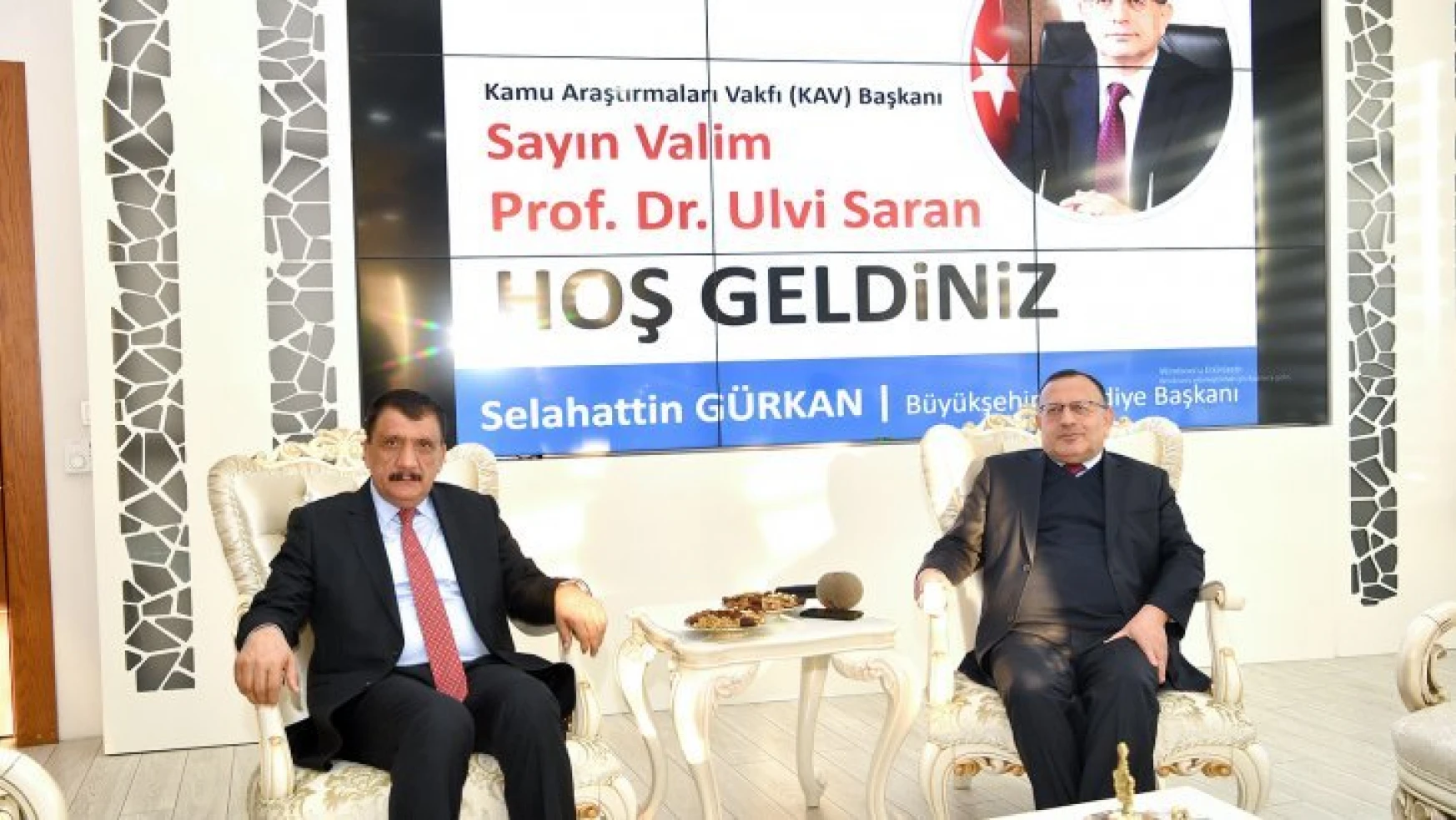 Kamu Araştırmaları Vakfı Başkanı Ulvi Saran'dan Başkan Gürkan'a Ziyaret