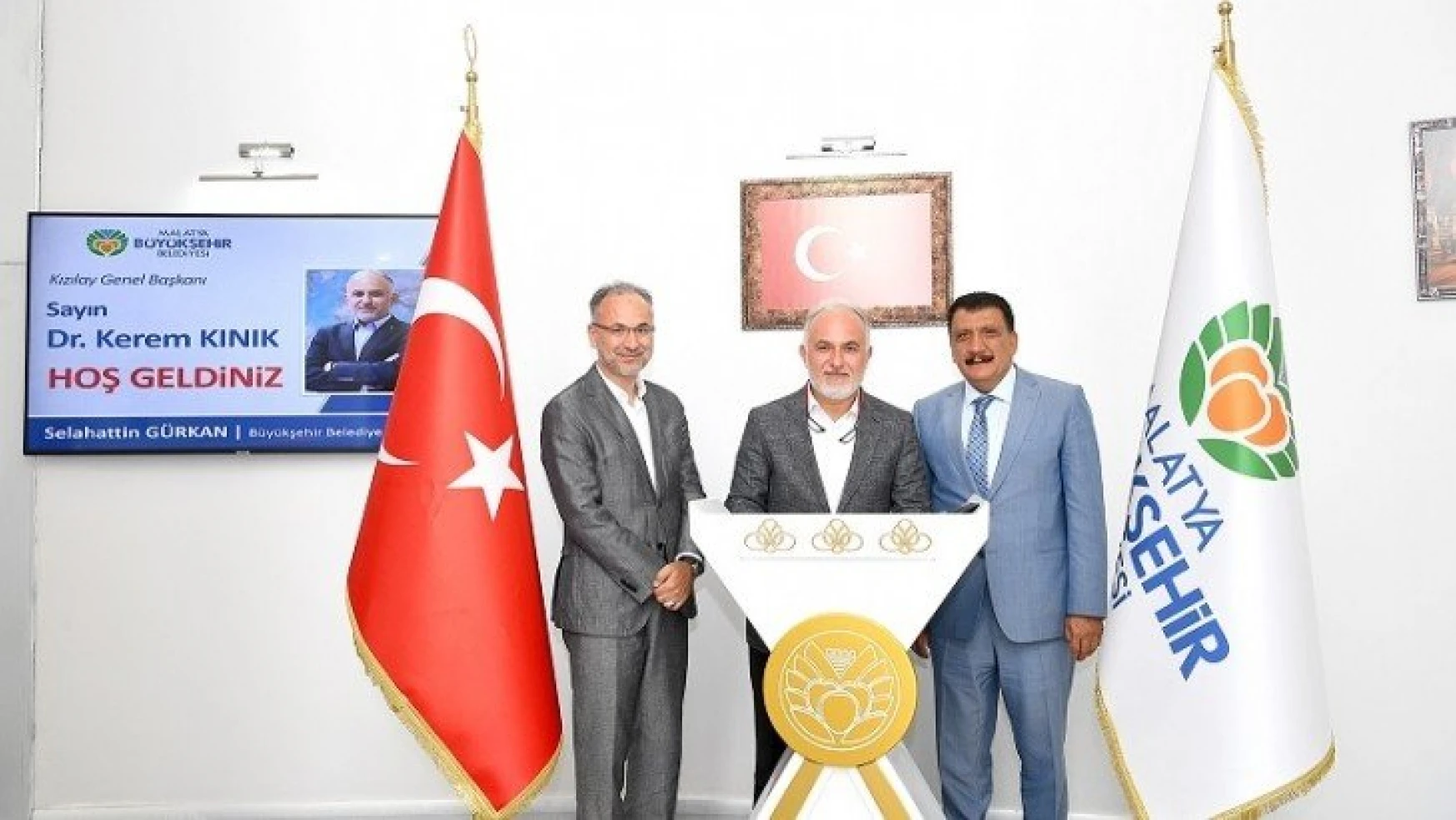 Kızılay Genel Başkanı Kınık'tan Başkan Gürkan'a ziyaret