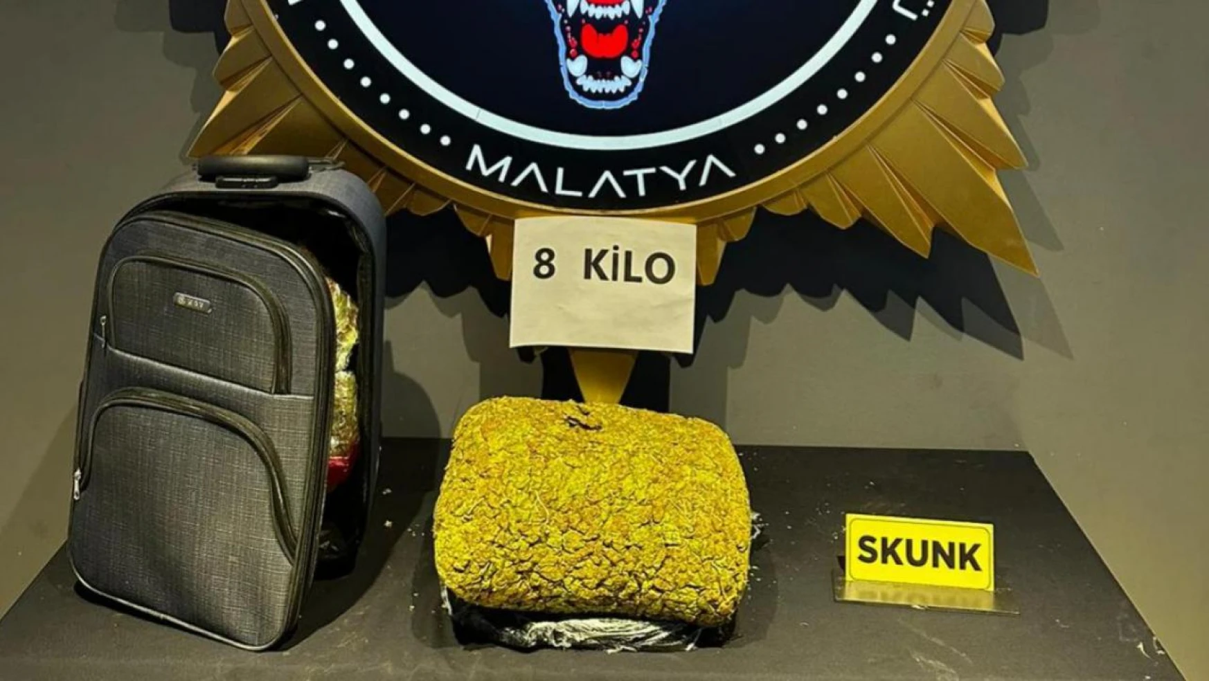 Malatya'da 8 kilogram uyuşturucu madde ele geçirildi