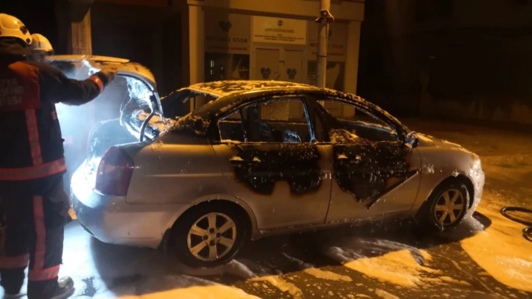 Malatya'da  Araç Yangını