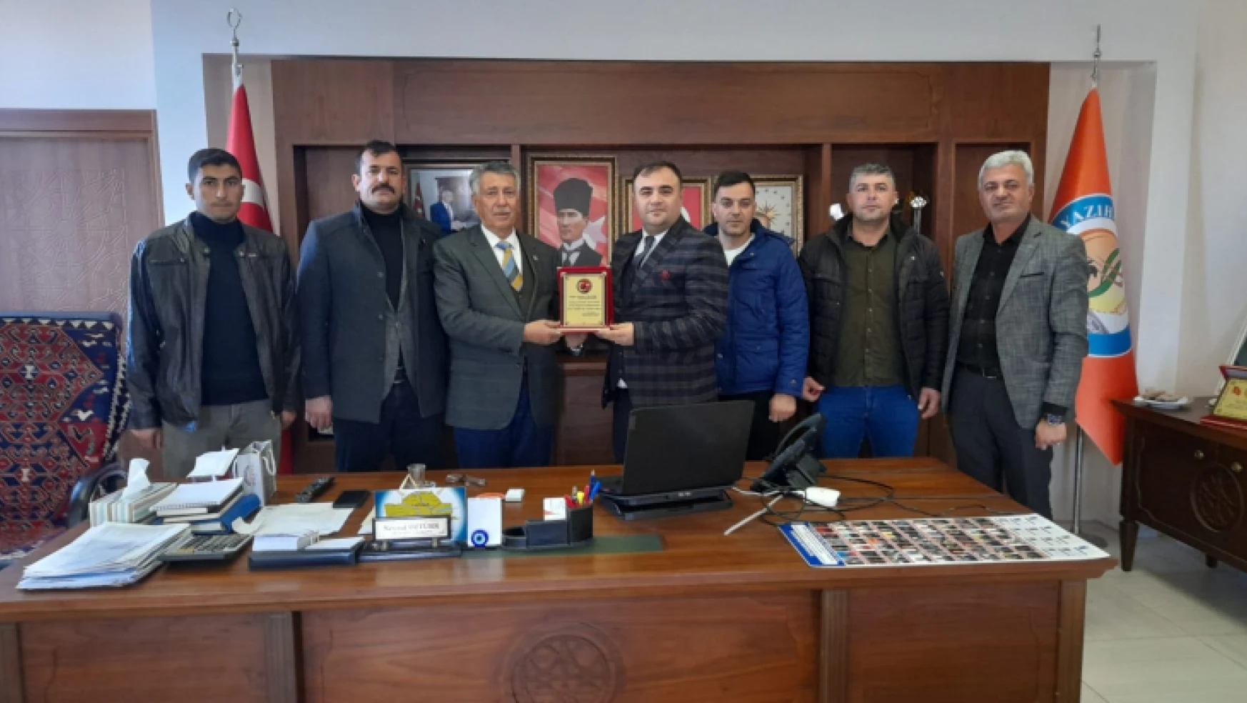 Malatya güvenlik korucuları derneğinden Yazıhan Belediyesine Ziyaret