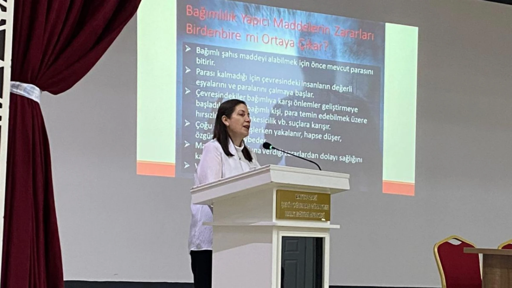 Prof. Dr. Hatice Birgül Cumurcu, Madde Bağımlığına Dikkat Çekti