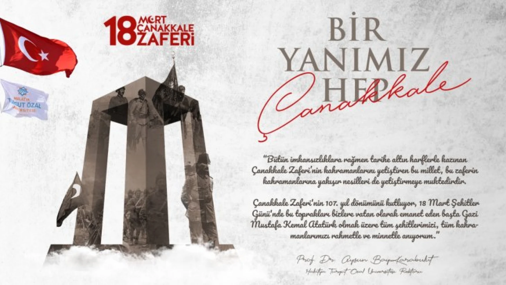 Rektör Karabulut'tan Çanakkale Zaferi Mesajı